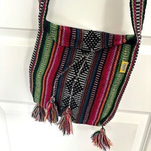 Pinzon crossbody bag. Multicolored boho bag